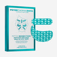 Peter Thomas Roth peptide-infused face and eye tape set in teal packaging with illustrated application guide.