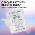 Peter Thomas Roth Instant FIRMx collagen tightening eye patches in translucent packaging with illustrated eye application gui