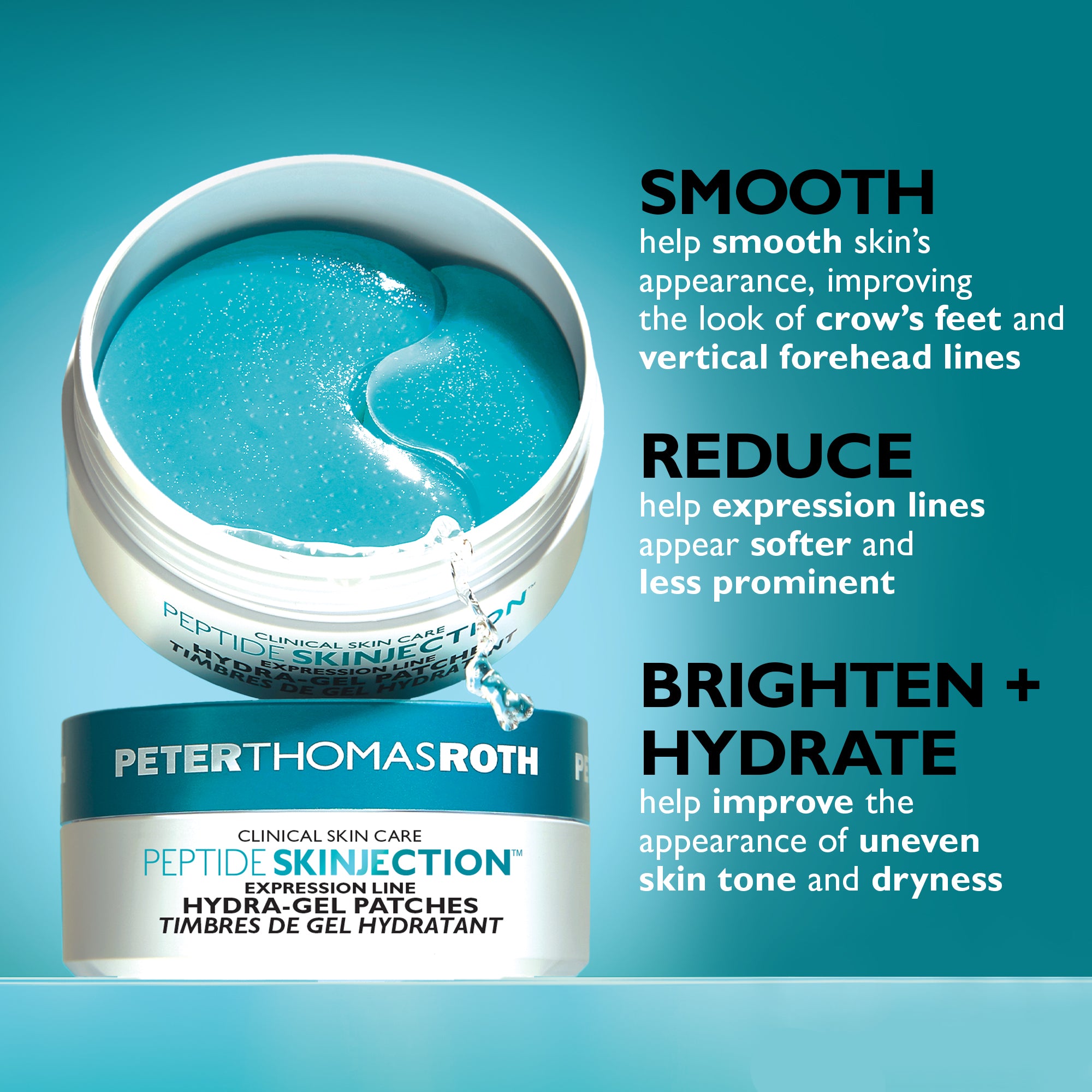 Peptide Skinjection Expression Line Hydra-Gel Patches