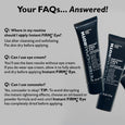 Two dark tubes of Instant FIRMx Eye Temporary Eye Tightener labeled 30 ml/1.0 fl oz with black caps.