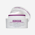 White jar with purple accent band and lid containing cream moisturizer labeled Un-Crepe Face & Neck Moisturizer by Peter Thom
