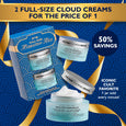 Two Peter Thomas Roth Water Drench moisturizer jars displayed with gold ribbon on blue patterned background.