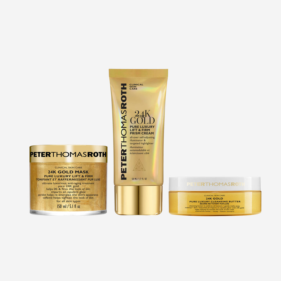 Full-Size 24K Gold Firm & Glow 3-Piece Bundle